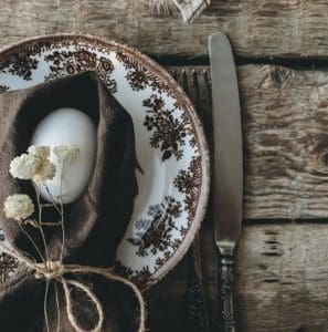 vintage silver plated cutlery rustic table setting