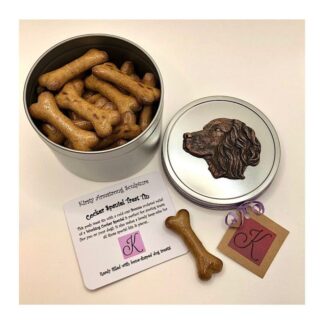 Cocker Spaniel Round Dog Treat Storage Tin