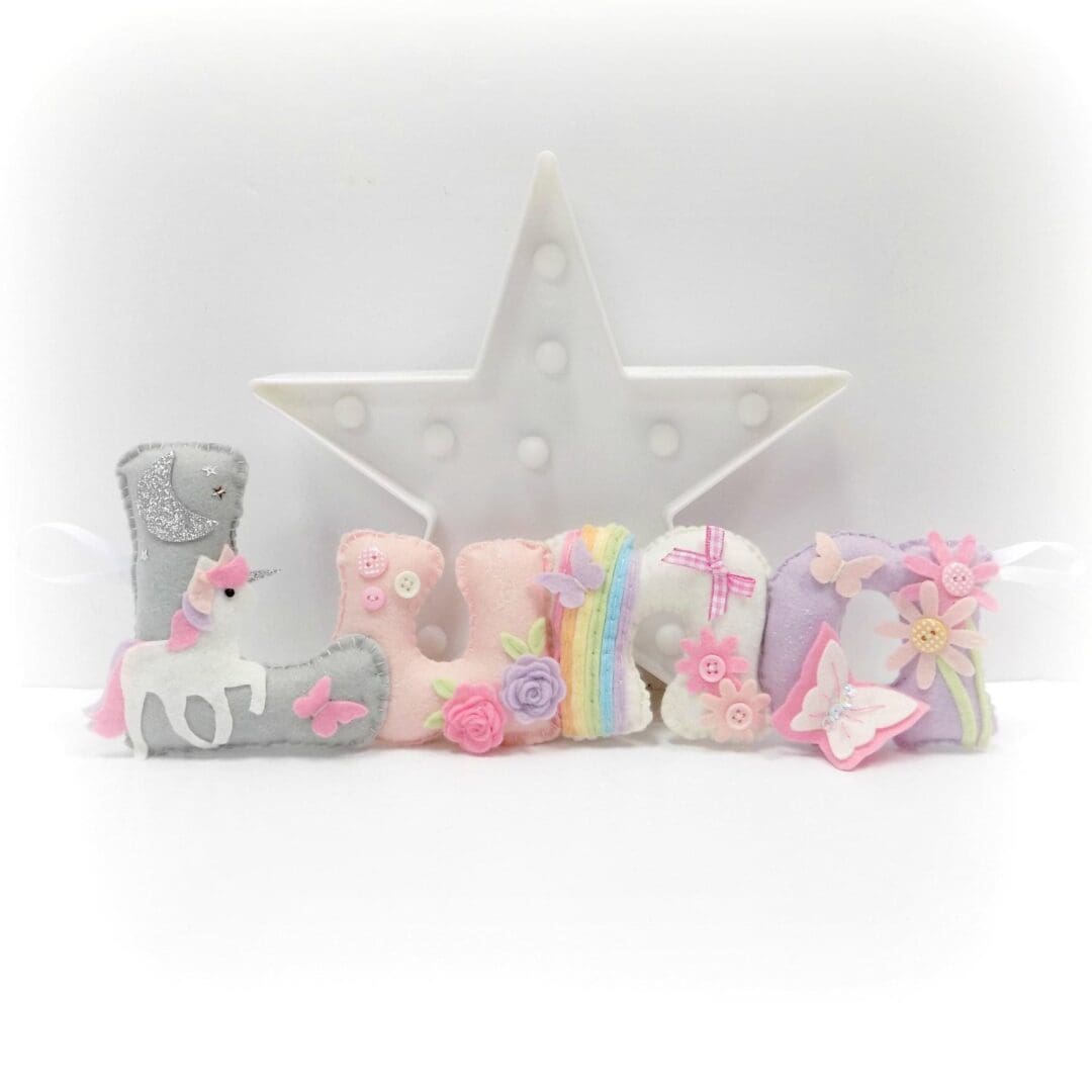Felt personalised name banner in your choice of theme. - Image 8