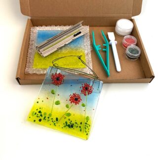 Poppies Fused Glass Suncatcher Kit