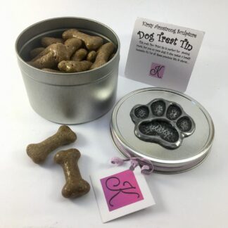 Paw Print Dog Treat Storage Tin