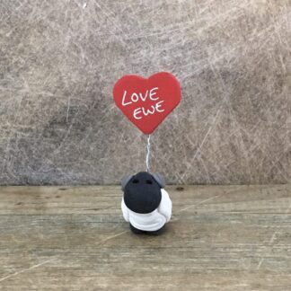 Love Ewe clay figure
