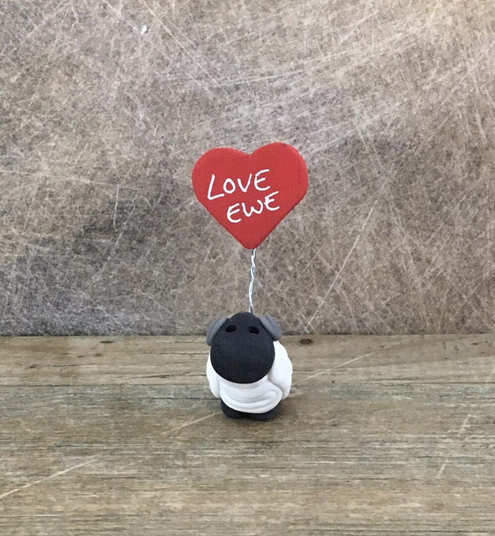 Love Ewe clay figure