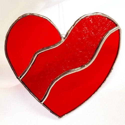 Stained Glass Love Heart Suncatcher - Image 2