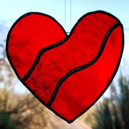 Stained Glass Love Heart Suncatcher - Image 4