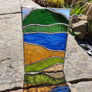 Stained Glass Lakeside Suncatcher