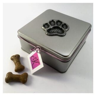 Dog Paw Print Design - Treat Storage Tin