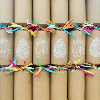 easter eco crackers with chocolate bunnies