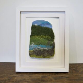 Felt Painting - Moorland Stream. A Unique Handmade Gift.