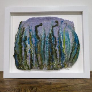 Wet Felted Painting - The Sea Garden. A Unique Handmade Gift.