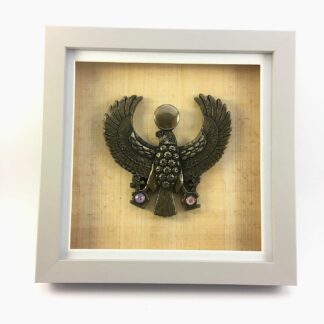 Framed Egyptian Inspired Horus Wall Sculpture