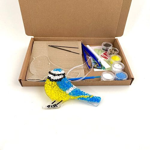 Fused Glass Bluetit Suncatcher Kit - Image 6
