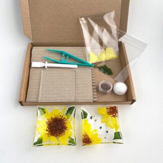 Fused Glass Sunflower Trinket Dish Kit