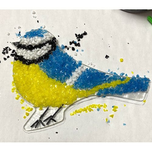 Fused Glass Bluetit Suncatcher Kit - Image 3