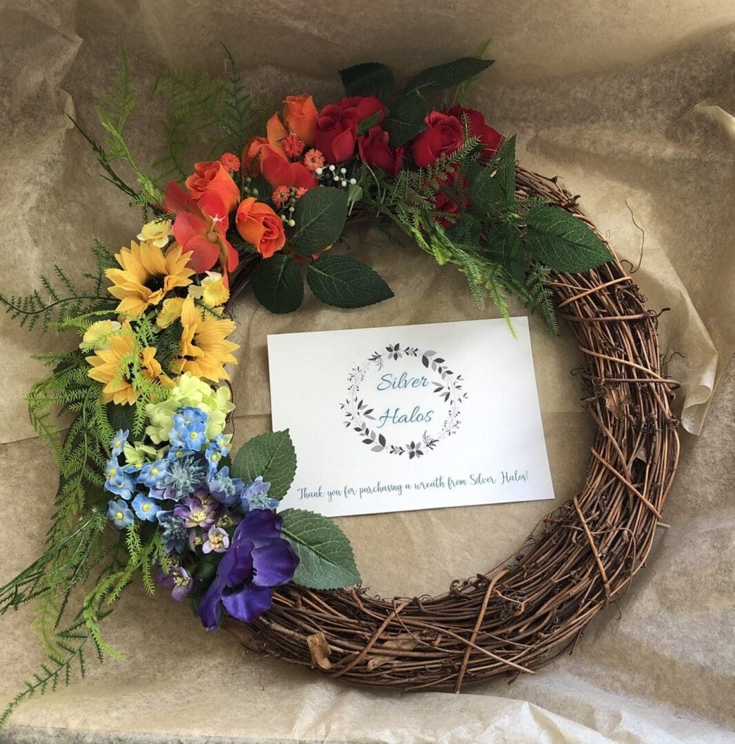 Rainbow wreath