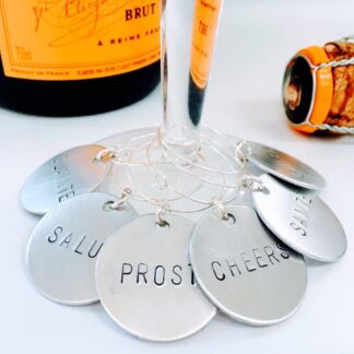 make a toast wine glass charms