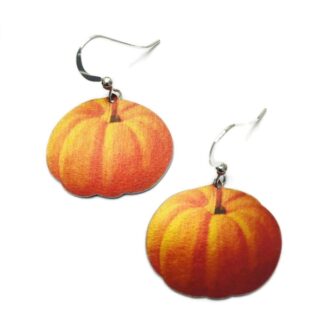 Orange Pumpkin Spooky Halloween earrings