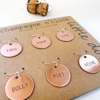 champagne wine glass charms