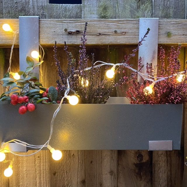 Grey Metal Herb Planter made from recycled, repurposed metal - Image 3