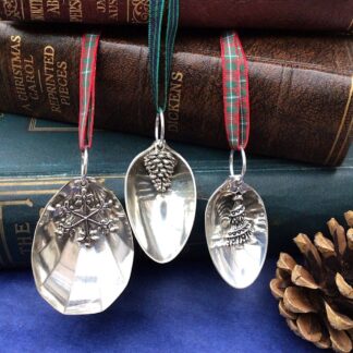 Christmas decorations made from spoon bowls x 3