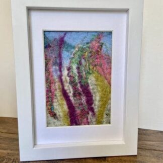Felt Painting - Wildflowers. An original textile artwork.
