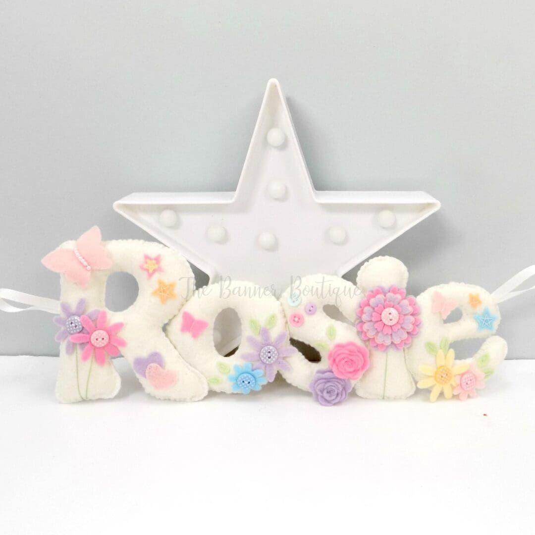 Felt personalised name banner in your choice of theme. - Image 4