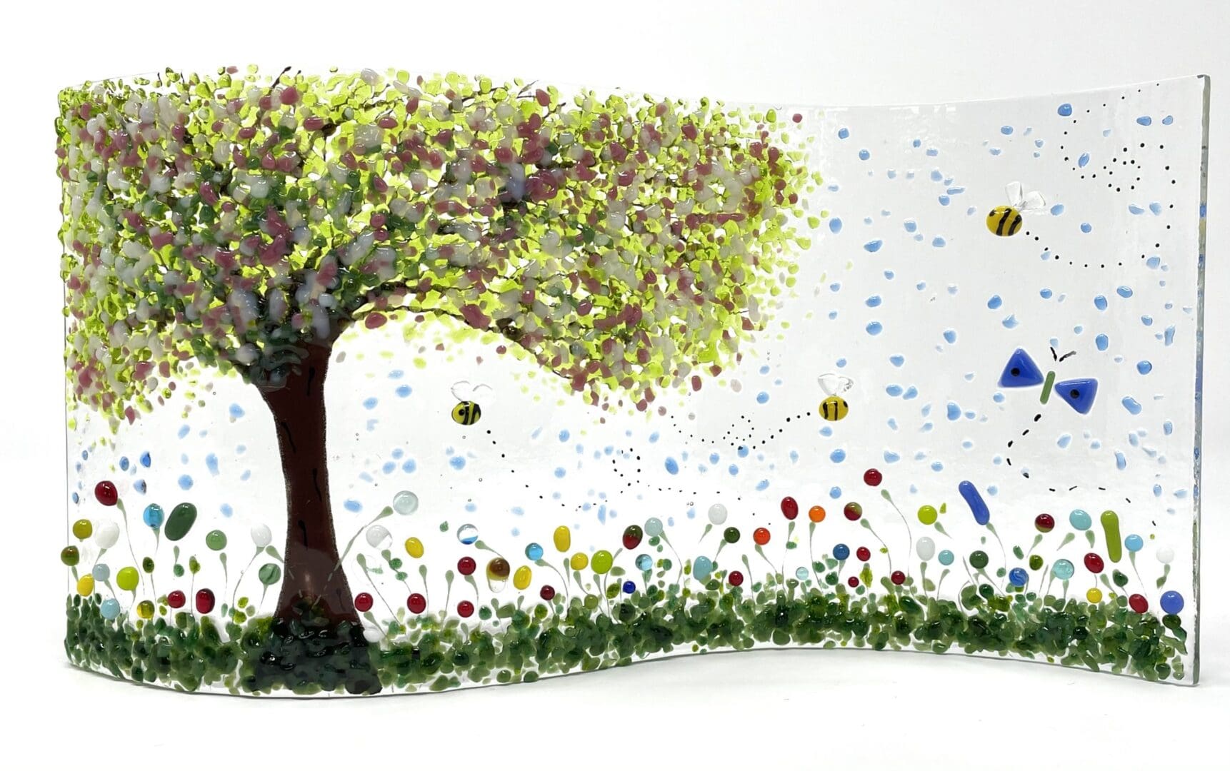 Cherry Blossom Tree & floral wave