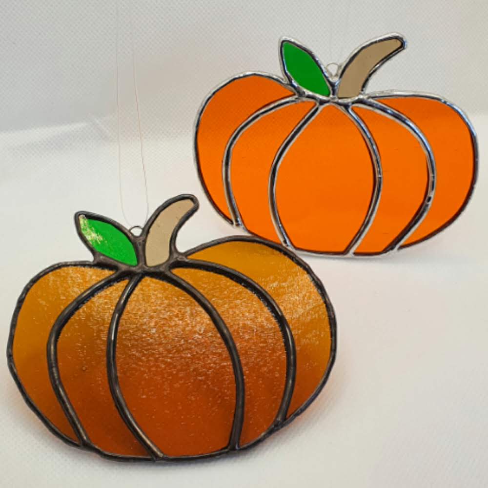 Stained Glass Pumpkin Suncatcher