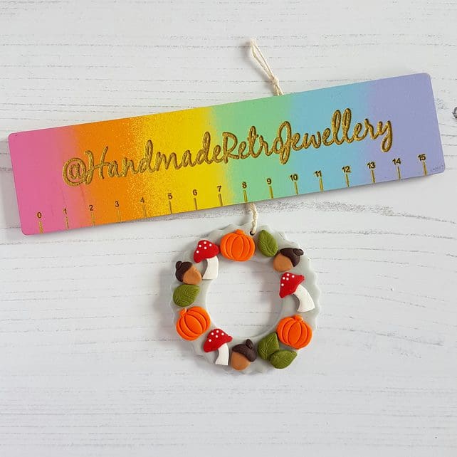 Autumn themed hanging decorations CHOOSE YOUR STYLE Autumn Days House, Autumn Vibes Pumpkins, Autumn Wreath, Gold Leaf Flowers Pumpkin - Image 4