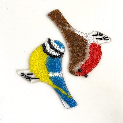 Fused Glass Bluetit Suncatcher Kit - Image 4