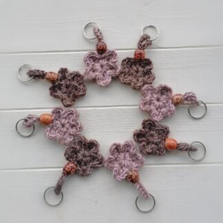 Crocheted Flower Keyrings