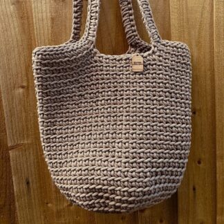 Beige Crochet Shoulder Bag