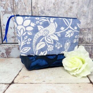 Blue make up bag