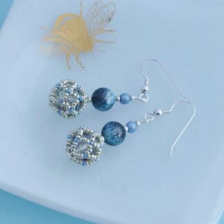 Beaded Ball Earrings - Three Colour Options Available