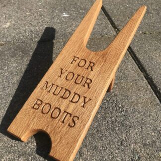 Solid Oak Personalised Boot Jack.
