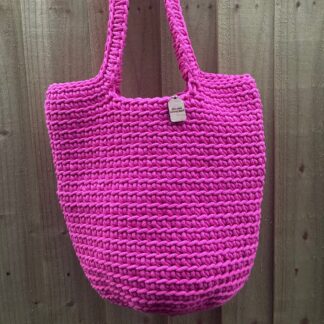 Pink Crochet Shoulder Bag