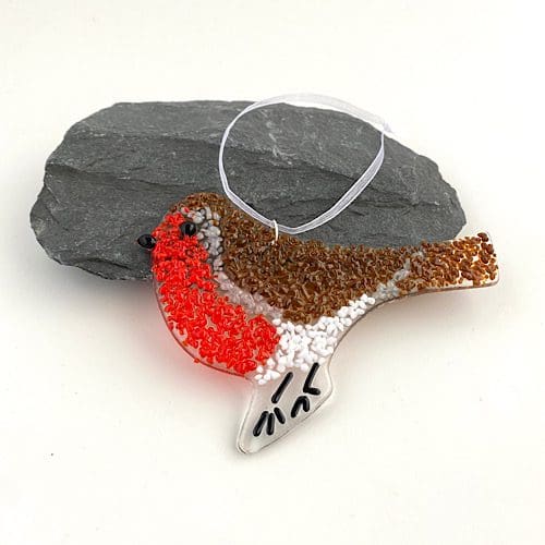 Fused Glass Robin Suncatcher Kit - Image 3