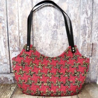 Cerise boucle slouch bag