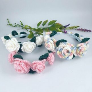 Crochet Rose Headbands