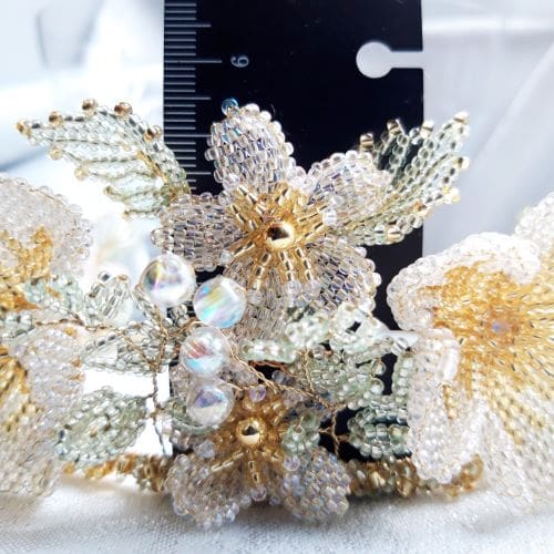 Eternal Bouquet Crystal Flower Bridal Wedding Tiara - Image 7