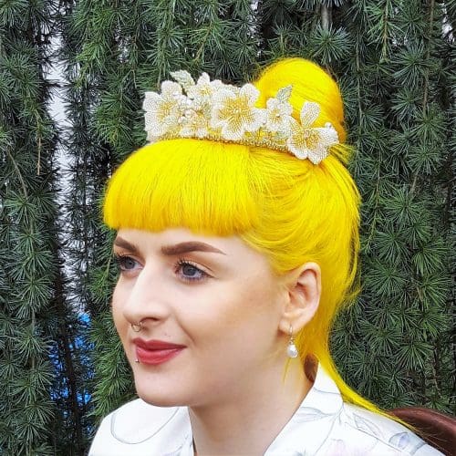 Eternal Bouquet Crystal Flower Bridal Wedding Tiara - Image 2
