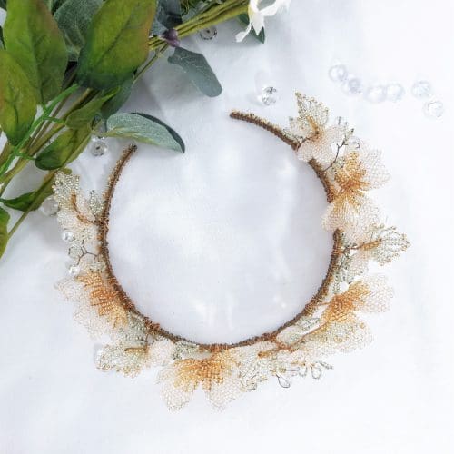 Eternal Bouquet Crystal Flower Bridal Wedding Tiara - Image 6