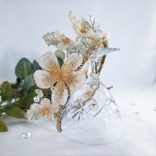 Eternal Bouquet Crystal Flower Bridal Wedding Tiara - Image 3