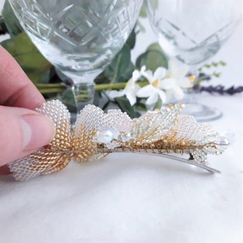 Eternal Bouquet Crystal Flower Bridal Wedding Hair Vine Clip - Image 7