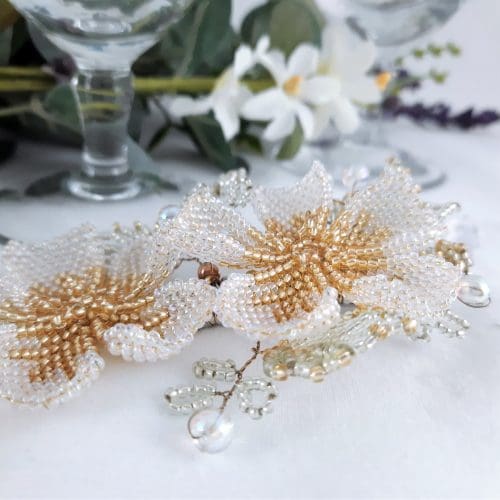 Eternal Bouquet Crystal Flower Bridal Wedding Hair Vine Clip - Image 6