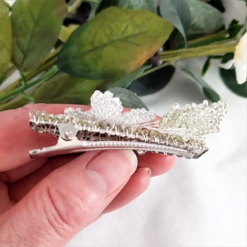Eternal Bouquet Crystal Flower Bridal Wedding Hair Clip - Image 6