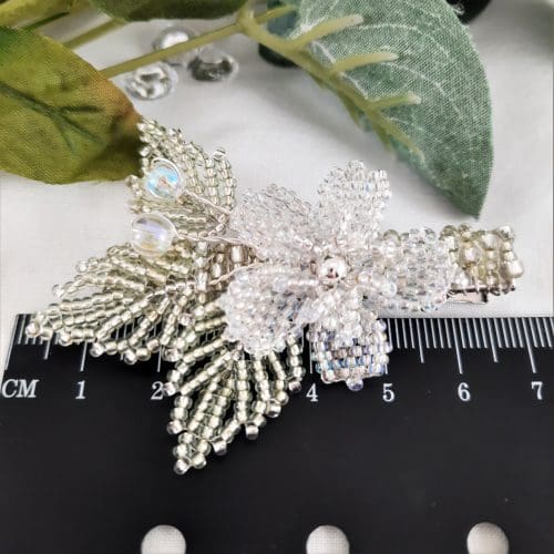 Eternal Bouquet Crystal Flower Bridal Wedding Hair Clip - Image 8