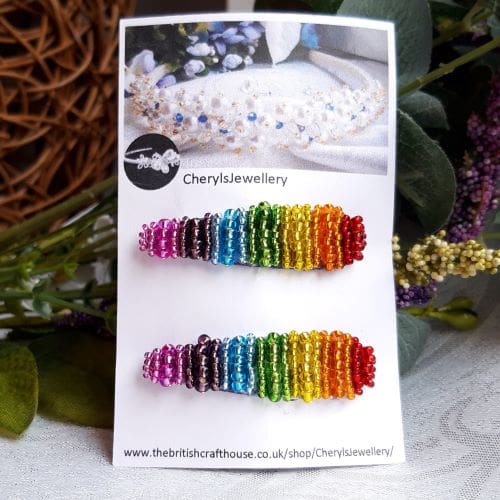 Rainbow Hair Snap Clips Set of Two - Image 7