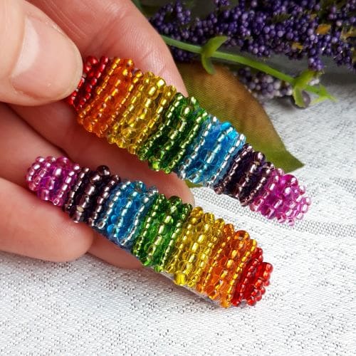 Rainbow Hair Snap Clips Set of Two - Image 3