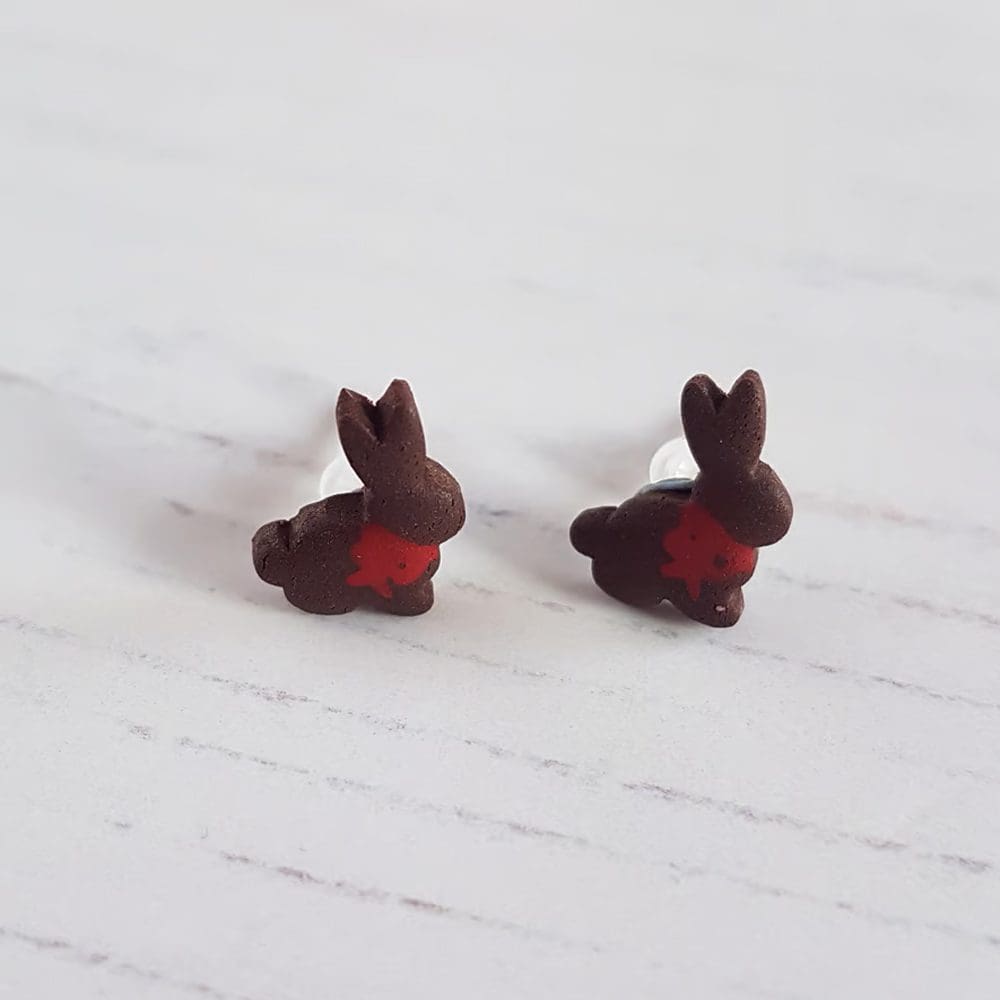Easter Treats earrings CHOOSE YOUR STYLE Hot cross buns, chocolate bunnies, mini egg nests - Image 5
